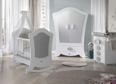 Дитяче ліжко Micuna Alexa BIG Relax White-Silver 140x70см МДФ / бук